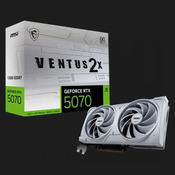 Відеокарта MSI GeForce RTX 5070 Ventus 2X OC White 12GB (912-V532-004)
