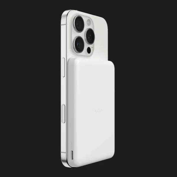 Зарядний пристрій Power Bank Belkin 5000mAh Slim Magnetic (White)