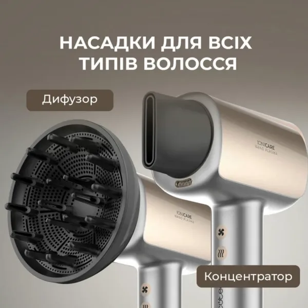 Фен Cecotec DryGlam Nano Plasma (Black) (A01_EU01_100150)