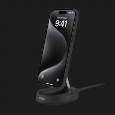 Безпровідна зарядка Belkin 15 Вт Magnetic Stand Qi2 (Black)